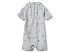 Wheat Cas badedragt blå med svømmeprint